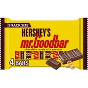 HERSHEY'S MR. GOODBAR Chocolate with Peanuts Snack Size, Candy Bars, .45 oz (4 Count)