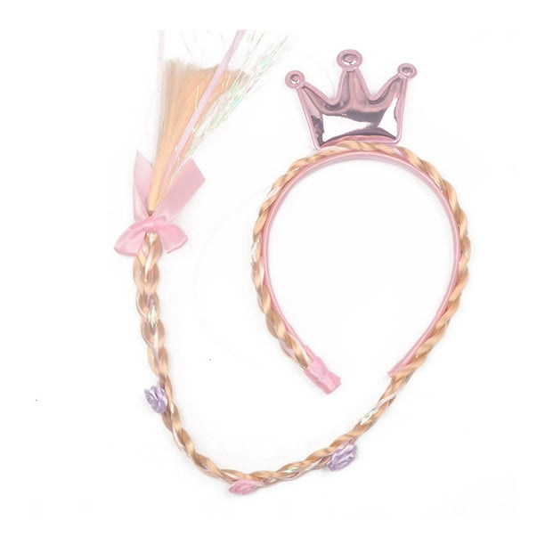 Sonducket Peluca Coleta de dibujos animados Bling Bling Hairpiece Mano Juguete de dibujos animados Fácil Lustrous Periwig Delicado Exquisito Ropa, zapatos y accesorios Miscelánea Rosado