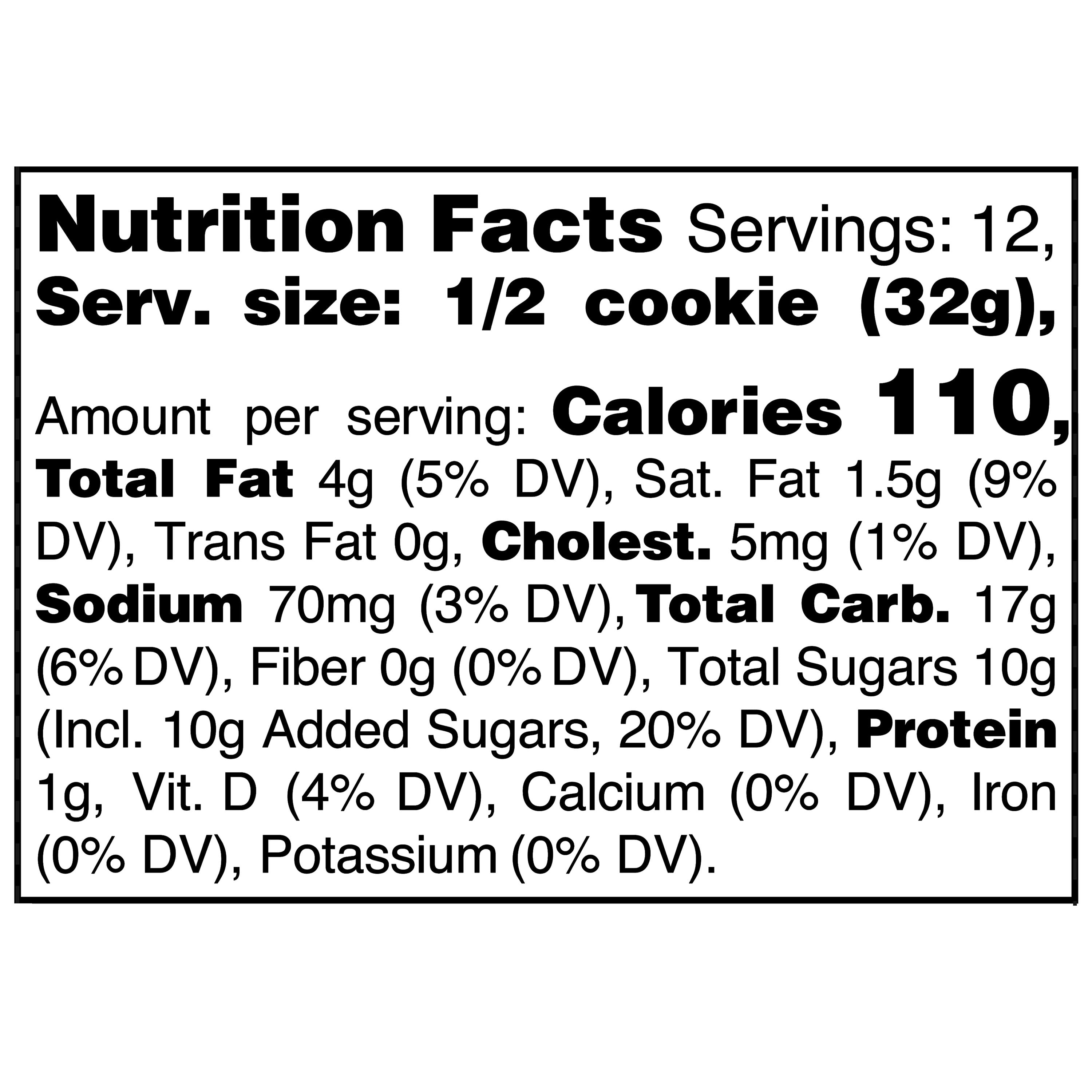 Marketside Strawberry Chocolate Valentine's Day Baked Cookies, 13.5 oz, 6 Count