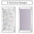 thumbnail image 2 of Sweet Jojo Designs Watercolor Floral Lavender and Grey Girl 100% Cotton Muslin Fitted Crib Sheets Set 2 Piece, 2 of 6