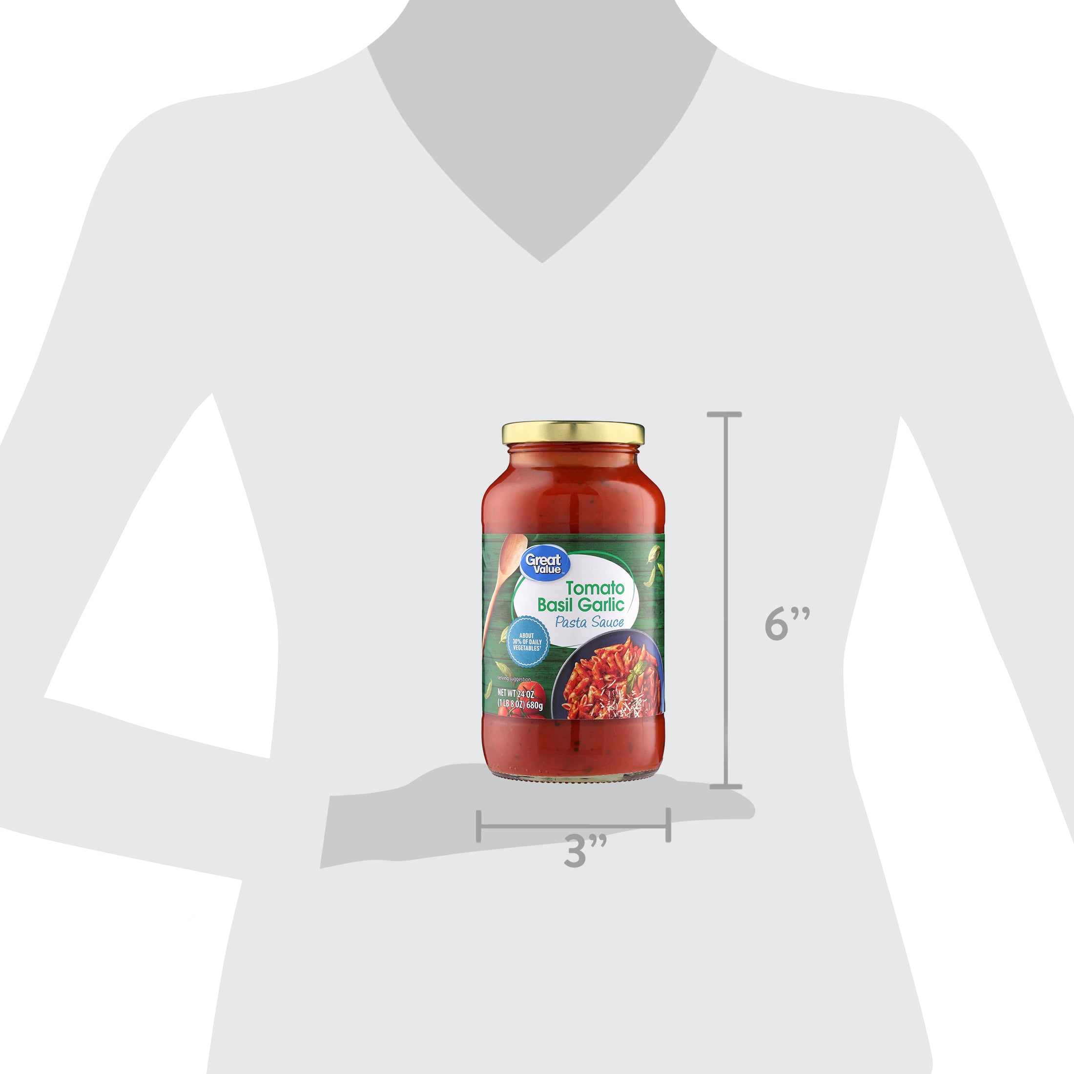 Great Value Tomato Basil Garlic Pasta Sauce, 24 oz