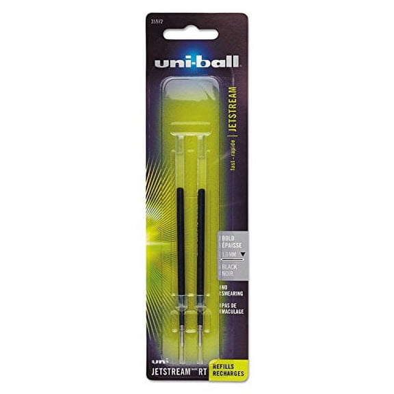 uni-ball 35972 Refill for uni-ball JetStream RT Pens Bold Black Ink 2/Pack