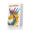 thumbnail image 2 of Artery8 Birthday Card Chinese Dragon Simple Bright Painting For Child Kids Son Daughter Greeting Card, 2 of 3