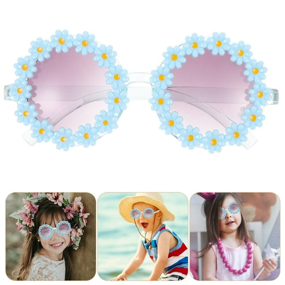 Raindrops Yellow Novelty Eyeglasses for Kids with Lightweight PC Material and Fun Sunflower Design 6-Pack