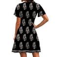 thumbnail image 4 of Summer V Neck Aline Dresses for Women 2026 Flowy Casual Flora Short Sleeve Dress Mini Sundress, 4 of 5