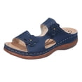 thumbnail image 3 of RotHome Women Sandals Wedge Sandals for Women Platform Sandals Women Dressy Summer Slides Comfortable Walking Shoes Orthopedic Sandals Casual Wide Width, 3 of 5