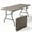 khaki, variant on HaiCube 6FT Folding Table, Heavy Duty Portable Table, Waterproof HDPE, Foldable for Picnic, Party, Camping, Dining, BBQ, Indoor & Outdoor, White