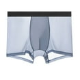 thumbnail image 2 of Clearance Clothes Under $10.00 TMOYZQ Men's Boxers Briefs Sexy See Through Ice Silk Underwear Breathable Ultra-Thin Sheer Boxer with Bulge Pouch, 2 of 4