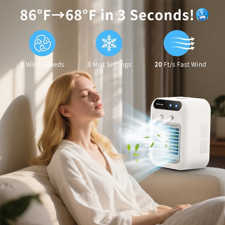 Amybaby Portable Cooling Mist Fan, USB-C Rechargeable photo 7
