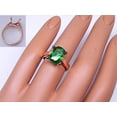 thumbnail image 3 of Tsavorite Garnet Ring 5 Carat Appraised Sterling Silver Solitaire January Green Birthstone Genuine Natural Earth Mined, 3 of 4