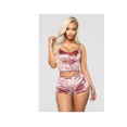 thumbnail image 1 of Women 2PCS Lingerie Set Slim Solid Sling Crop Top Short Elastic Band Pants, 1 of 7