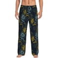 thumbnail image 2 of Goofa Sunflowers Printed Soft Pajama Pants for Men, Wide Leg Comfy Casual Lounge Yoga Pants-Small, 2 of 9