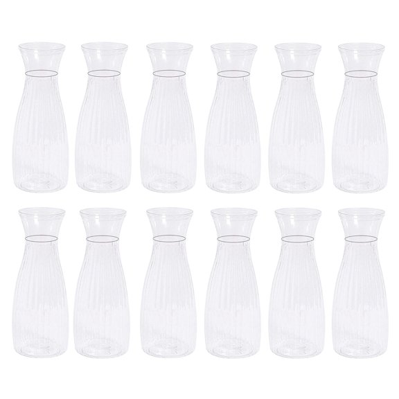 Clear Bud Vase,Plastic Transparent Vase,Modern Flower Vase,Table Centerpiece Vase for Home Party Wedding Decor