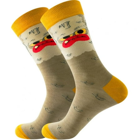 

SUPERHOMUSE Cartoon Clown Joker Halloween Socks Cute Long Casual Dress Skateboard Socks Colorful Unisex Stockings
