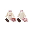 thumbnail image 3 of Cjfdfy Newborn Baby Girl Football Fall Outfit Game Day Long Sleeve Romper Tulle Skirt Bow Headband Stockings Infant Girl Cute I Like Football Clothes 0-18 Months, 3 of 10