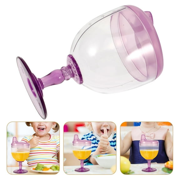 LOLIPPYY Plastic Cup in Goblet Style for Training Toddlers with Multiple Drink Options