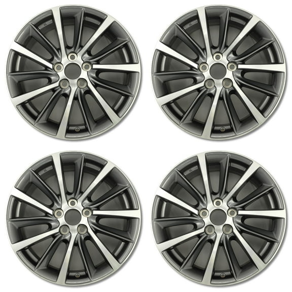For Toyota Highlander OEM Design Wheel 18" 18x7.5 2017-2019 Machined Charcoal Set of 4 Replacement Rim