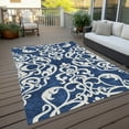 thumbnail image 6 of Addison Rugs Chantille Indoor/Outdoor Transitional Damask Navy Washable Rectangle Rug, 9' x 12', 6 of 6