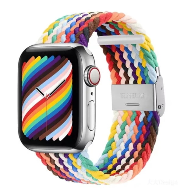 Correa Nylon Trenzado + Hebilla Unisex M / L 42-44-45-49 mm Para Apple Watch Compatible Con Todas Las Series