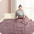 thumbnail image 7 of SUNNY HEAT Electric Heated Blanket Flannel 90" x 100" King Size-4 Heating Settings & 10 Hours Auto Off, Cozy Machine Washable-Purple, 7 of 7