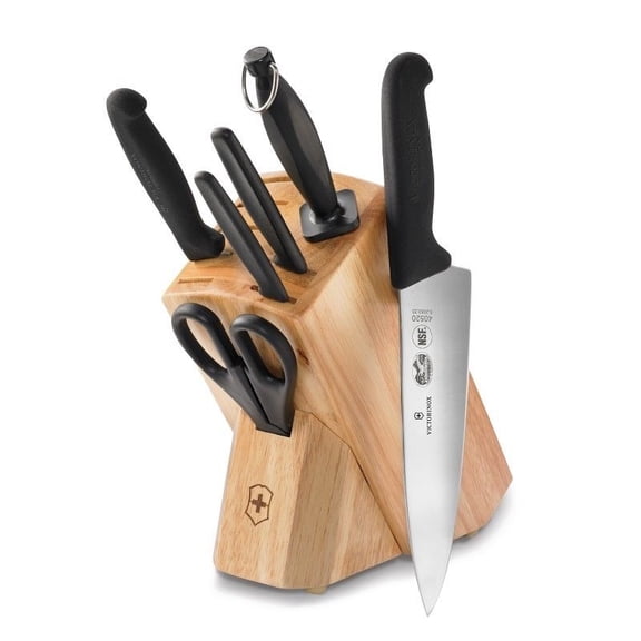 Victorinox Forschner 7 Piece Block Set, Fibrox Handle* (Includes Free Gift)
