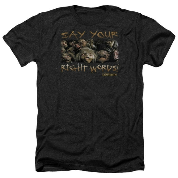 Labyrinth - Say Your Right Words - Heather Short Sleeve Shirt - XX-Large