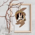 thumbnail image 5 of TIELUTT Easter Bunny Tree Hole Acrylic Birds on A Wire Stained Glass Hanging Panel Computer Lights for Desktop Festive Car Decorations Interior Cute Hot for Chandelier Easter Trees to Decorate, 5 of 5