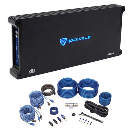 Rockville dB45 3200 Watt/1600w RMS 4 Channel Car Stereo Amplifier+Amp Kit Loud !