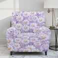 thumbnail image 2 of FOR U DESIGNS Daisy Purple Print Recliner Chair Covers 4 Pcs Elastic Recliner Couch Covers Breathable Reclining Slipcovers Furniture Protector with Storage Pocket, 2 of 8