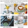 thumbnail image 5 of Green Spring Easter Coasters Set of 4, Absorbent Coasters for Drinks, Cute Bunny Botanical Coaster for Desk Coffee Table Protection, Home Decor House Warming Gifts 4", 5 of 8