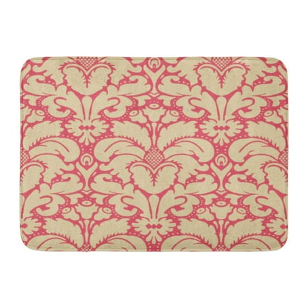 French Antique Door Accessories GODPOK Antique Purple French Baroque Style Damask Pink Vintage Swirl Rug Doormat Bath Mat 23.6x15.7 inch ()