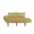 thumbnail image 2 of Mandala Futon Couch, Flourish Pattern with Paisley Botanical Garden Curvy Persian Fashion, Daybed with Metal Frame Upholstered Sofa for Living Dorm, Loveseat, Yellow and Pale Yellow, by Ambesonne, 2 of 4