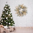 thumbnail image 4 of Artificial Christmas Wreath Branch Rattan Golden Garland For Front Door Hanging Wall Indoors Outdoors Christmas Ornament Decor, 4 of 5