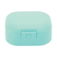 thumbnail image 3 of Unique Bargains 1 Pc Seal Small Soap Holder with Cover Blue Soap Holder for Bathroom 3.11"x3.11"x1.5", 3 of 6