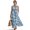 Blue Dandelion, variant on Blue Aztec Polka Dot Print Womens Summer Maxi Dress Linen-Like Tank Dress Crew Neck Beach Dresses with Pockets Vacation Outfit Sundress for Ladies, 3XL