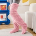 thumbnail image 2 of Diufon Women's Fuzzy Warm Stockings Plush Thickened Non-Slip Over the Knee Long Socks Fall Winter Home Socks, 2 of 7