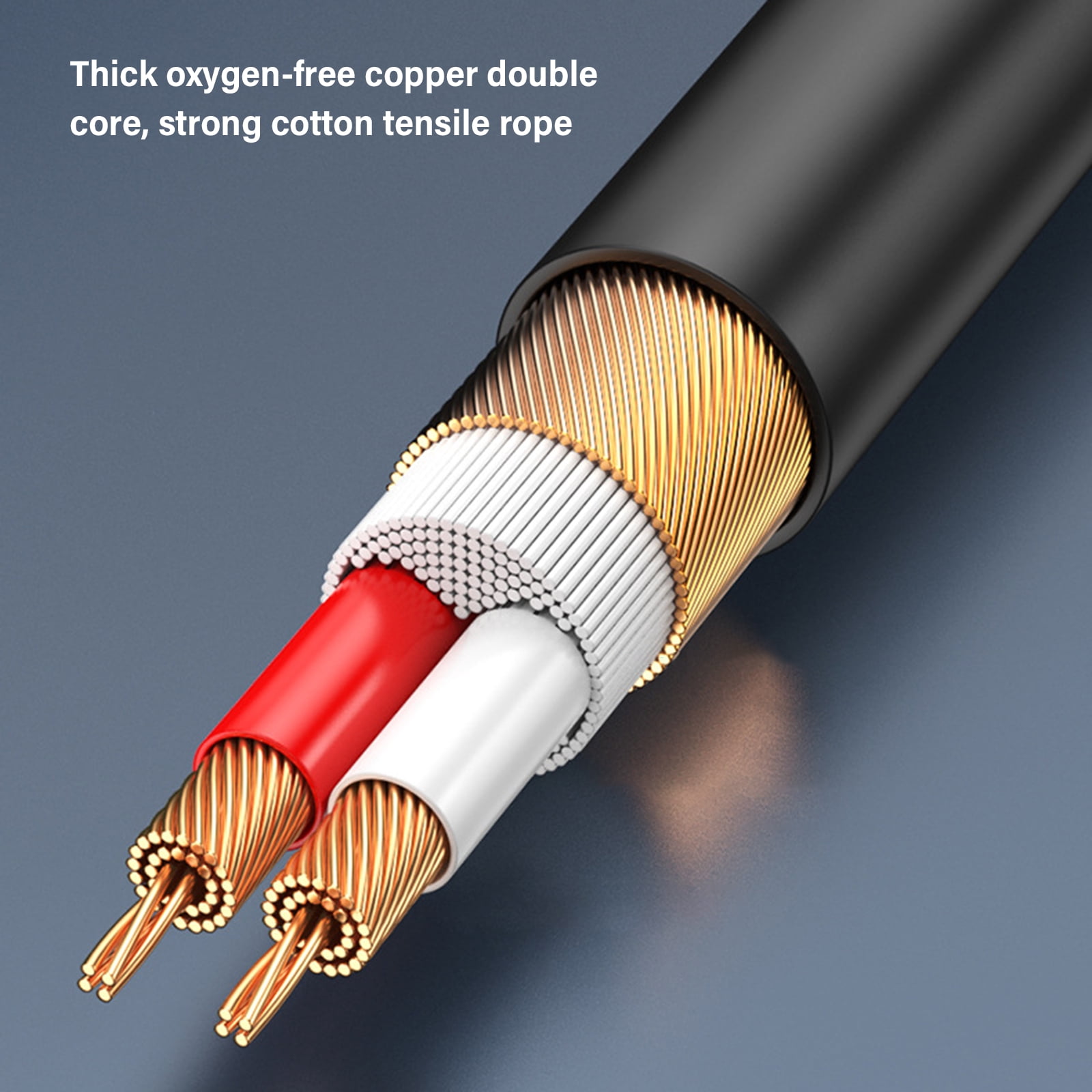 Professional 6.35mm Male to Male Stereo Cable Amplifier Guitar Connection Cord for Amplifiers, Mixer, Guitars