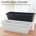 thumbnail image 3 of Chicmine Vegetable Planter Large Capacity Shatterproof Impact Resistance Smooth Edge Drain Hole Design Rectangular Flower Pot Windowsill Planter Box Garden Supplies, 3 of 11
