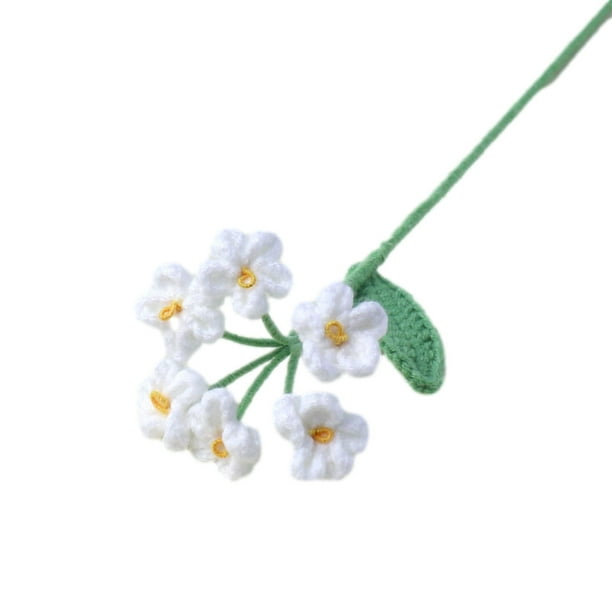 Flores para la Decoración Ramo Hecho a Mano Simulación Fresca Pequeña, Tejido de Ganchillo Leche Hilo de Algodón Flor para la Oficina Jardín Regalo de Decoración Del Hogar