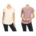 thumbnail image 4 of Woman 4 Pack Short Sleeve Round Neck Casual Loose Cotton T Shirt Top Blouse  L (5401743), 4 of 4