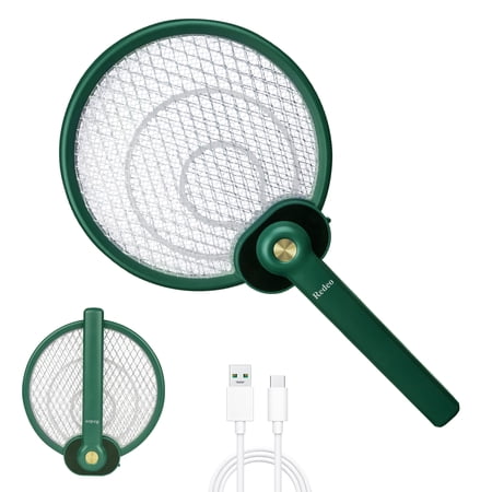 Redeo Foldable Electric Fly Swatter Fly Killer Bug Zapper Racket and Mosquito Killer for Indoor and Outdoor Rechargeable