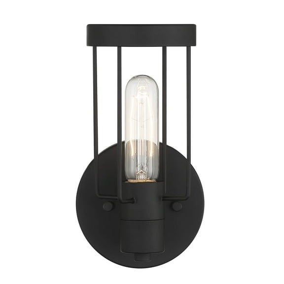 Designers Fountain Tafo 1 Light Matte Black Wall Sconce Light, D273M-WS-MB