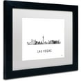 thumbnail image 2 of Trademark Fine Art 'Las Vegas Nevada Skyline WB-BW' Canvas Art by Marlene Watson, White Matte, Black Frame, 2 of 4