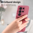 thumbnail image 3 of for Samsung Galaxy S25 Ultra Magnetic Phone Case with Wristband, Magnetic Case [Support Wireless Charging] PU Leather Hard PC Slim Shockproof Protective Cover for Samsung Galaxy S25 Ultra, Red, 3 of 6