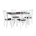 thumbnail image 2 of Linon Harrison Five Piece 2 Tone Dining Set in Cherry/White Finished Wood, 2 of 14