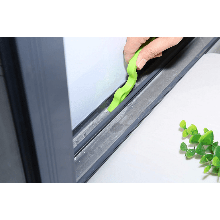 2-pack Hand-held Groove Gap Cleaning Brushes Door Window Track