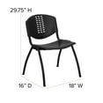 thumbnail image 6 of Flash Furniture HERCULES Series 880 lb. Capacity Black Plastic Stack Chair with Oval Cutout Back and Black Frame, 6 of 12