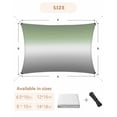 thumbnail image 6 of Sun Shade Sail 6.5x10Ft Sage Green and Grey Ombre Color Gradient Uv Block Sunshade Canopy Outdoor Shade Cover Rectangle Shade Cloth For Patio Garden Yard Deck Pergola, 6 of 6