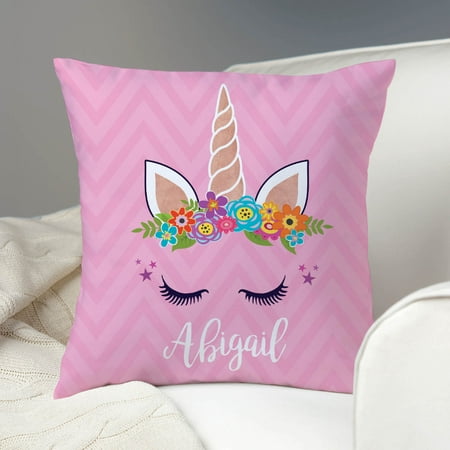 - Happy Unicorn Personalized Throw Pillow
