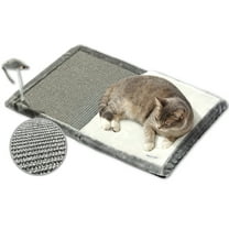 Happi N Pets 3 in 1 Foldable Cat Scratcher Mat, Portable Natural Sisal Cat Scratching Pad for Travel & Save Space, Featuring with Memory Foam Cat Bed & Hand-made Cat Interactive Toy